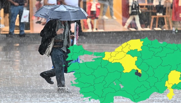 Meteorolojiden 17 il için sarı kodlu uyarı