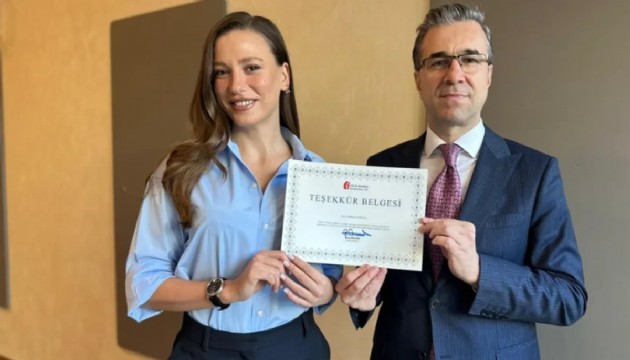 Vergilerini tam ödedi! Serenay Sarıkaya'ya  teşekkür belgesi