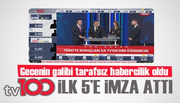 TV100 İLK 5'E İMZA ATTI! GECENİN GALİBİ TARAFSIZ HABERCİLİK OLDU
