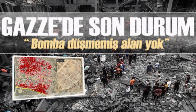 Uydu görüntülerindeki acı gerçek! Gazze'de bomba düşmemiş alan yok