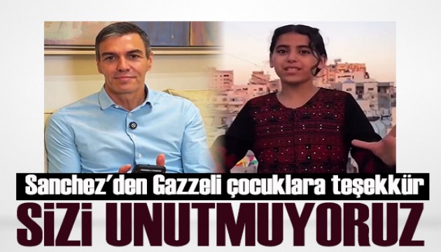 İspanya Başbakanı Sanchez'den Gazzeli çocuklara teşekkür paylaşımı