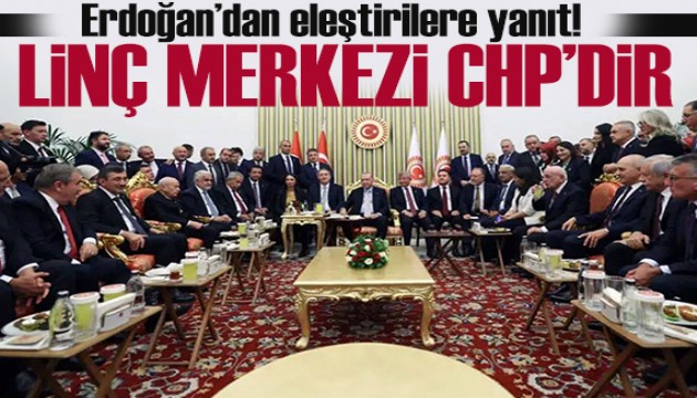 Erdoğan'dan Meclis'teki fotoğraf eleştirilerine yanıt: Linç merkezi CHP'dir