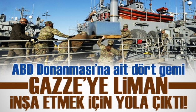 ABD Donanması'na ait dört gemi Gazze'ye liman inşa etmek için yola çıktı
