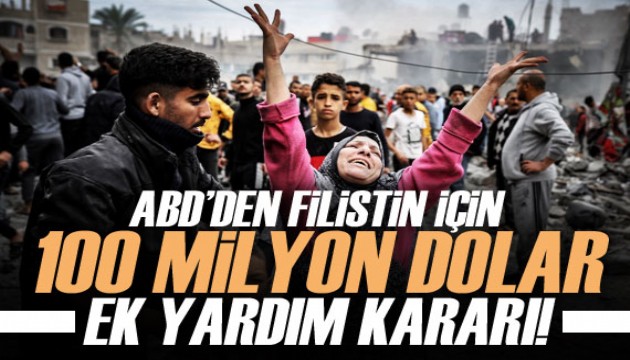 ABD'den Filistinliler için 100 milyon dolarlık ek yardım
