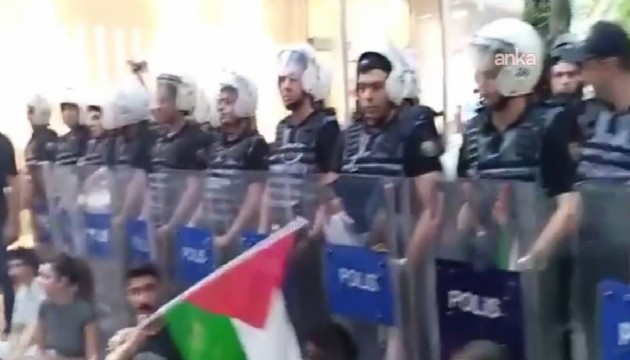 Ankara'daki Filistin protestosuna müdahale edildi
