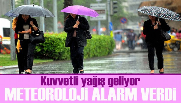 Meteoroloji alarm verdi: Kuvvetli yağış ve fırtına geliyor