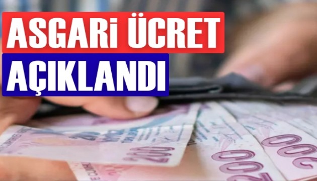 Asgari ücret belli oldu!
