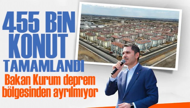 Bakan Kurum paylaştı: 11 ilde 455 bin konut tamamlandı