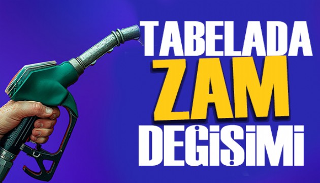 Akaryakıt tabelalarına zam güncellemesi