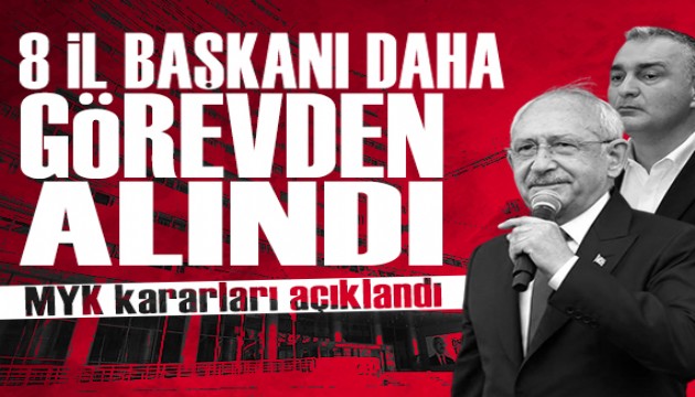CHP MYK'dan yeni kararlar: 8 il başkanı daha görevden alındı