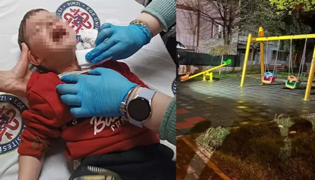 Oyun oynayan çocuğu parkta bıçakladı
