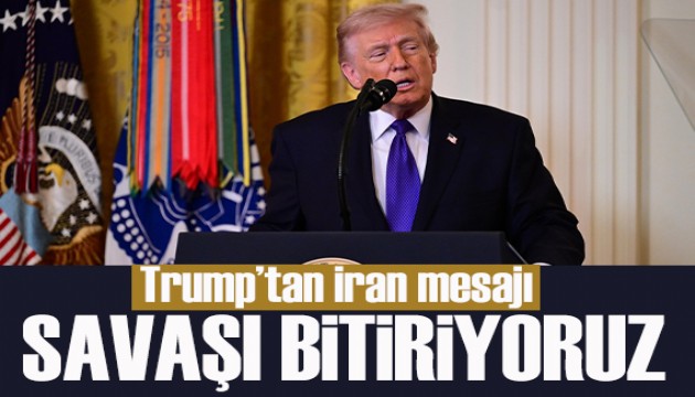 ABD başkanı Trump İran mesajı: Savaşı bitiriyoruz!