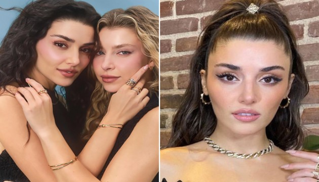 Hande Erçel ablasıyla birlikte kamera karşısına geçti