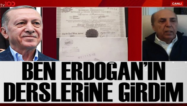Prof. Dr. Aydın Ayaydın'dan 'diploma' iddialarına tv100'de yanıt: Erdoğan'ın derslerine girdim