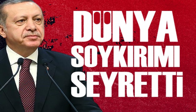Cumhurbaşkanı Erdoğan: Dünya soykırımı seyretti