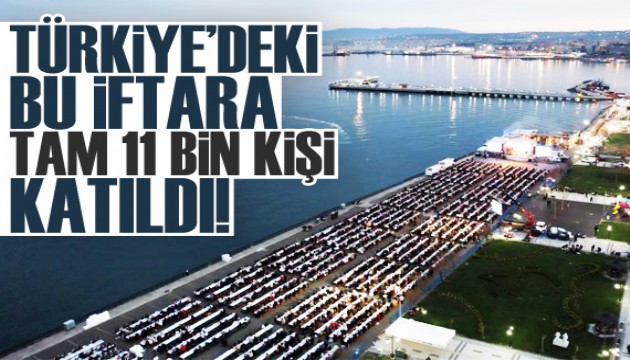 Tekirdağ'da sahilde 11 bin kişilik dev iftar