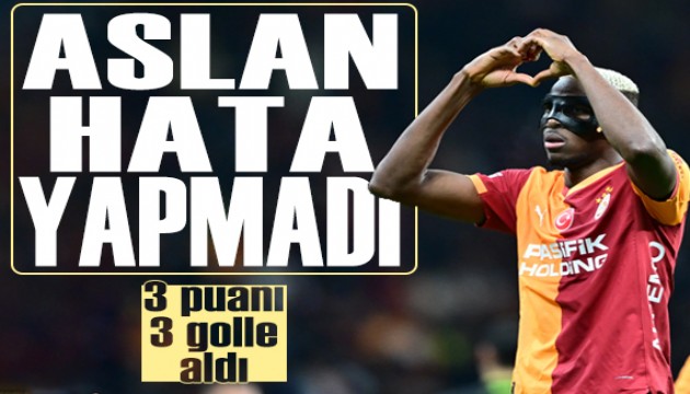 Galatasaray evinde Alanyaspor'u 3 golle geçti