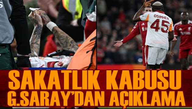 Galatasaray'dan sakatlık açıklaması