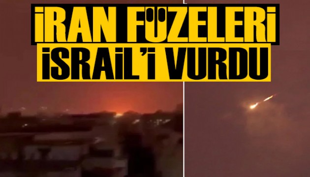 İran füzeleri İsrail'e düştü