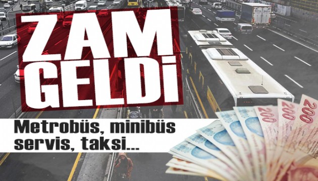 İstanbul'da toplu ulaşıma zam