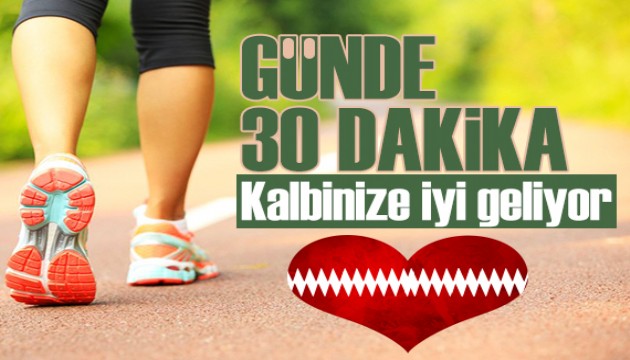 Günde 30 dakikalık yürüyüş kalp sağlığını destekliyor