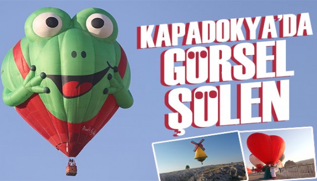 Kapadokya'da figürlü balon şenliği