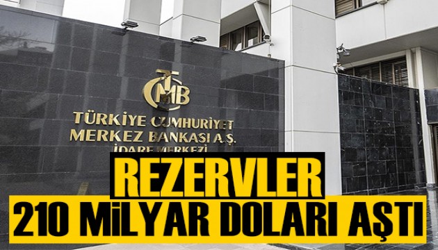 Merkez Bankası rezervleri 210 milyar doları aştı