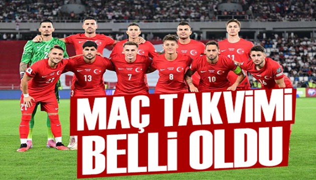 A Milli Takım'ın maç takvimi belli oldu