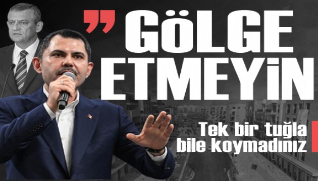 Bakan Kurum'dan Özgür Özel'in sözlerine sert eleştiri: 