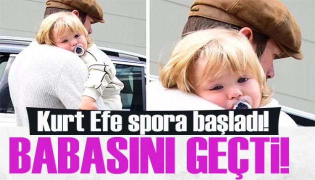 Kıvanç Tatlıtuğ'un oğlu Kurt Efe spora başladı