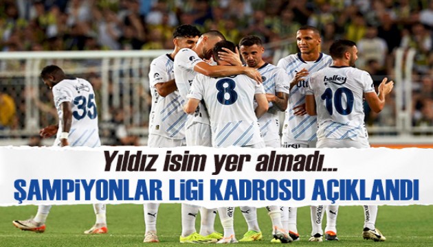 Fenerbahçe'nin UEFA kadrosu açıklandı