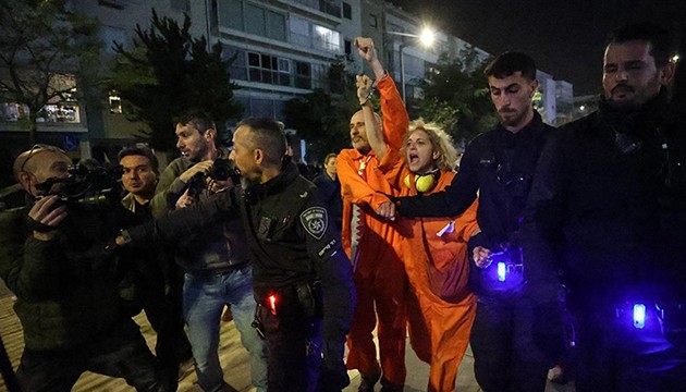 Tel Aviv'deki protestoya sert müdahale