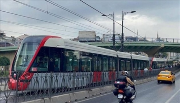 İstanbul'da tramvay hattında arıza