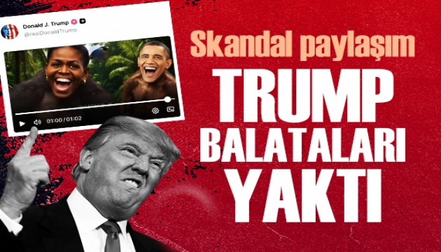 Trump balataları yaktı: Obama ve eşini maymuna benzetti!