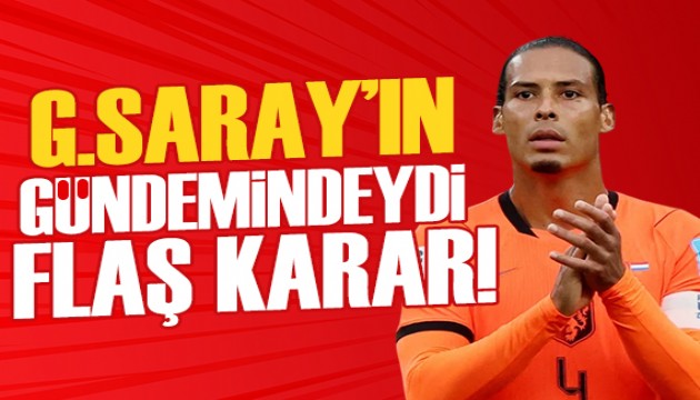 Galatasaray'ın transfer gündemindeydi: Liverpool'dan Van Dijk kararı