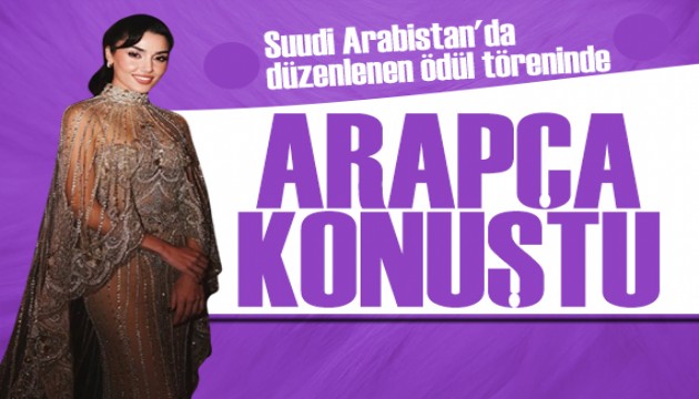 Hande Erçel ödül töreninde Arapça konuştu