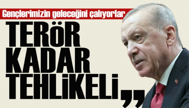 Cumhurbaşkanı Erdoğan'dan dikkat çeken uyarı: Gençlerimizin geleceğini çalıyorlar