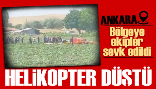 Sincan'da eğitim helikopteri düştü