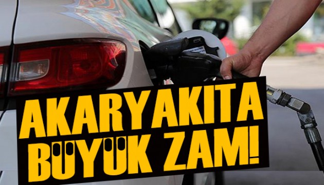 Akaryakıta büyük zam!
